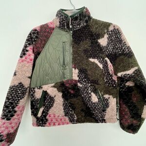 Cropped Sherpa Zip Up